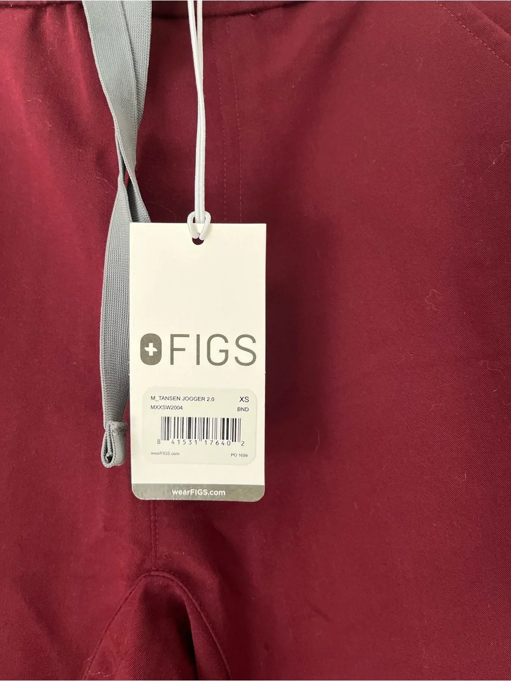 NWT Figs Tansen 2.0 Burgundy XS